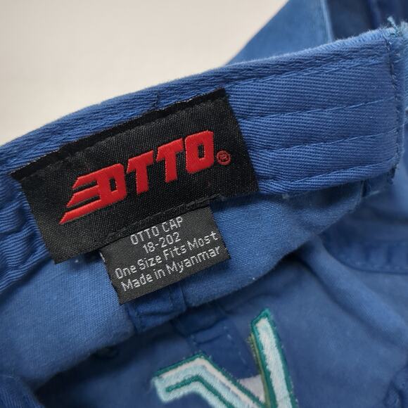 V Boise Slideback Baseball Hat Blue One Size Adjustable Embroidered Otto - Picture 9 of 10